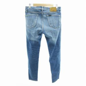 Big John デニムパンツ ジーンズ テーパード ジップフライ ダメージ加工 ペンキ 30 インディゴブルー /HO