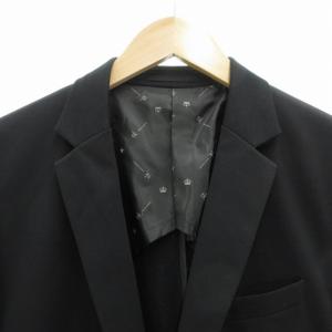 TAKEO KIKUCHI TK. モクロディジャケット テーラード ブレザー シングル 2B センターベント L 黒 ブラック 170-46800