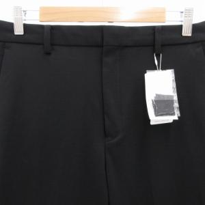 TAKEO KIKUCHI TK. タグ付き LYCRAモクロディスラックス パンツ テーパード ノータック L 黒 ブラック 170-76800