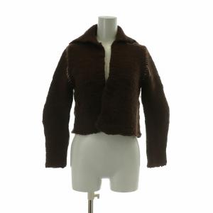 ニットジャケット ウール 38 ブラウン