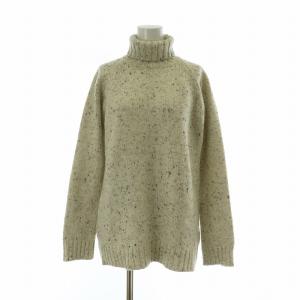 ニット プルオーバー ウール タートルネック S アイボリー