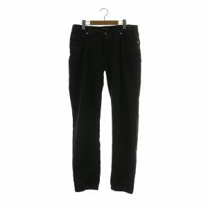 パンツ ストレート スリム チェック柄 総柄 ボタンフライ 36 S グレー /XZ GY19