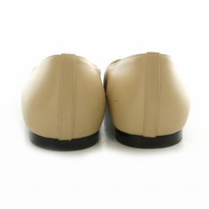 CHANEL パンプス フラットシューズ ココマーク 36 ベージュ ブラック