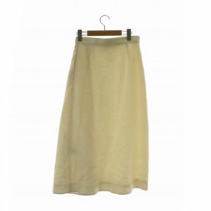 Drawer フレアスカート ウール ロング 金ボタン 36 S 白 ホワイト 6524-299-1682 /XZ GY19