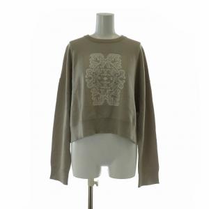 白タグ Gram ニット クロップド セーター ベージュ