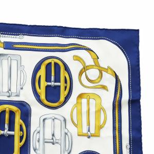 HERMES カレ60 アトラージュのバックル 大判スカーフ シルク マルチカラー