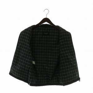 BURBERRY BLACK LABEL ダウンベスト アウター 中綿 ハイネック ジップアップ 裏地チェック柄 M 黒 ブラック /XZ GY19