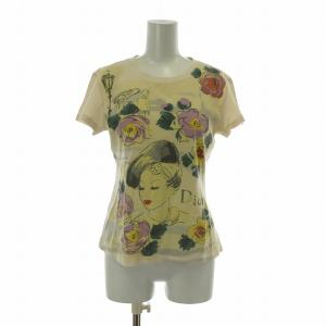 ブティック BOUTIQUE ジョンガリアーノ期 Tシャツ カットソー 半袖 クルーネック フラワー プリント