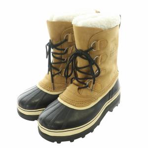 CARIBOU カリブーウォータープルーフ スノーブーツ 防水 レザー 26cm 茶 ブラウン 黒 ブラック