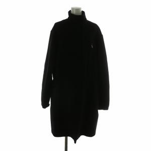 コート ウール ハイネック ジップアップ 42 ブラック