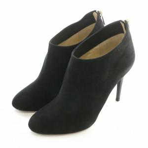 ブーツ ブーティ スエード レザー ヒール イタリア製 ジップフライ 36 23.0 黒 ブラック /MP