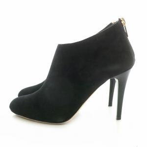 JIMMY CHOO ブーツ ブーティ スエード レザー ヒール イタリア製 ジップフライ 36 23.0 黒 ブラック /MP