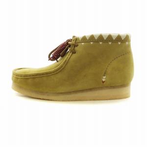 ワラビー Wallabee ブーツ モカシン ステッチ ロゴ スエード ラウンドトゥ ボア US9.5