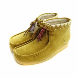 Clarks ワラビー Wallabee ブーツ モカシン ステッチ ロゴ スエード ラウンドトゥ ボア US9.5