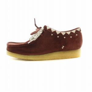ワラビー Wallabee ブーツ モカシン ステッチ ロゴ スエード ラウンドトゥ ボア US10 28cm