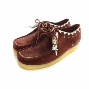 Clarks ワラビー Wallabee ブーツ モカシン ステッチ ロゴ スエード ラウンドトゥ ボア US10 28cm