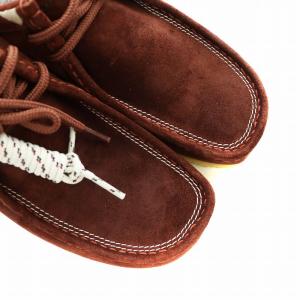 Clarks ワラビー Wallabee ブーツ モカシン ステッチ ロゴ スエード ラウンドトゥ ボア US10 28cm