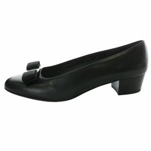 Salvatore Ferragamo パンプス ヴァラリボン レザー 箱付き 6.5 24cm 黒 ブラック /MW GY19