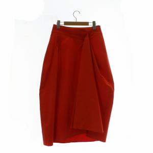 テクノベンタイルコクーン ロングスカート フレア ジップフライ 36 S オレンジ /XZ GY19