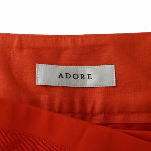 ADORE テクノベンタイルコクーン ロングスカート フレア ジップフライ 36 S オレンジ /XZ GY19