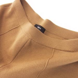 Theory パンツ ニット フレア ウエストゴム センターシーム ストレッチ S 茶 ブラウン /MN18 GY19