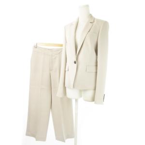セットアップ スーツ テーラードジャケット スラックスパンツ ストレッチ 36 S 34 XS グレージュ