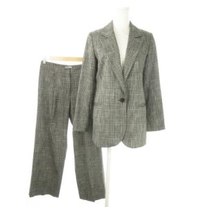 スーツ セットアップ 2点セット テーラードジャケット 総裏地 スラックスパンツ ワイド グレンチェック
