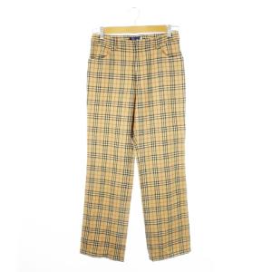 パンツ スラックス ウール ストレート ノバチェック 総柄 38 M ベージュ /CK17 GY19