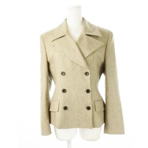 テーラードジャケット ダブル ウール 総裏地 2 M ベージュ /CK8 GY19