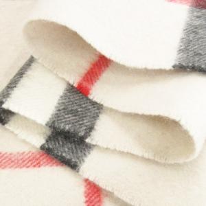BURBERRY LONDON マフラー カシミヤ フリンジ チェック ベージュ