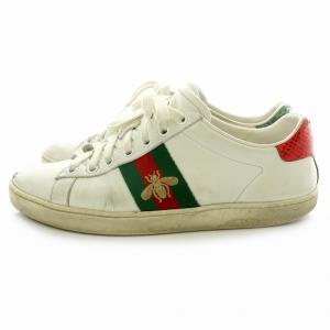 GUCCI エース エンブロイダリー Ece Embroidered  スニーカー ローカット ビー刺繍 37 1/2