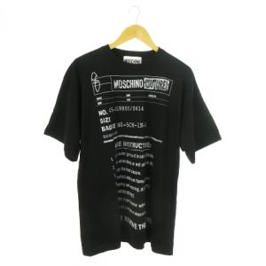 COUTURE! 半袖Tシャツ クルーネック コットン プリント ロゴ テキスト 黒 ブラック /AO15