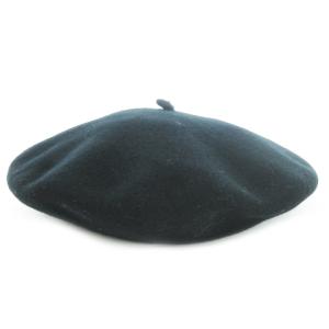 ベレー帽 ウール ワンポイント ロゴ シンプル 黒 ブラック /AO5 GY19