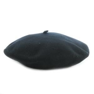 Borsalino ベレー帽 ウール ワンポイント ロゴ シンプル 黒 ブラック /AO5 GY19