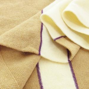 BURBERRY BLUE LABEL ストール マフラー ボーダー フリンジ アシンメトリー ベージュ アイボリー /AH5 GY19