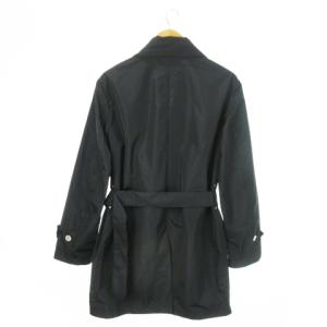 MACKINTOSH スタンドカラーコート ベルト シャリ感 薄手 42 XL 紺 ネイビー /AO14 GY19