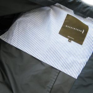 MACKINTOSH スタンドカラーコート ベルト シャリ感 薄手 42 XL 紺 ネイビー /AO14 GY19