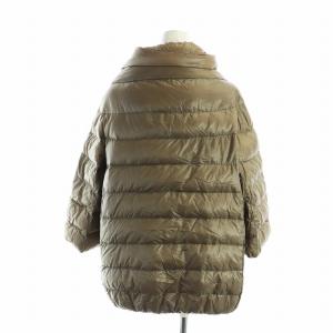 HERNO ダウンジャケット 長袖 ミドル ジップアップ 40 S 茶 ブラウン 21389-DP-12017-2000
