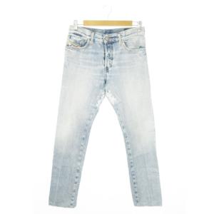 D-KRAS デニムパンツ ジーンズ スリム ストレート ボタンフライ ウォッシュ加工 ダメージ加工 28