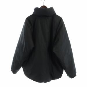 TAION ダウンジャケット 長袖 ジップアップ ミドル 総裏地 ロゴ L 黒 ブラック GY01 /MQ