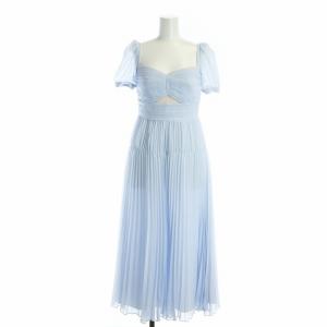 ワンピース ドレス プリーツ レース US2 ライトブルー