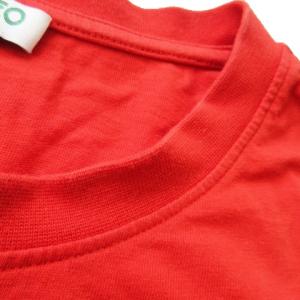 KENZO 半袖Tシャツ クルーネック コットン 切替 バイカラー アニマル 虎柄 XS 赤 レッド /AO18 GY01