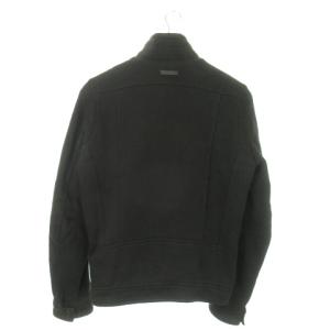 DIESEL 中綿ジャケット スウェット スタンドカラー ジップアップ ロゴ S 黒 ブラック /AO4 GY01