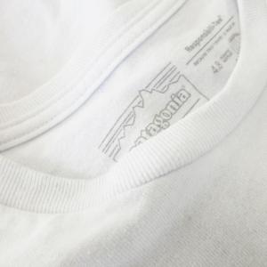 Patagonia Responsibili Tee Tシャツ クルーネック 丸首 半袖 プリント ロゴ アウトドア S 白