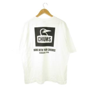 Tシャツ クルーネック 丸首 半袖 オーバーサイズ ロゴ プリント L 白 ホワイト /CK20 GY01