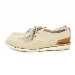 Clarks チャッカブーツ レースアップ スエード 切替 レザー 8 26cm ベージュ /AO2 GY01