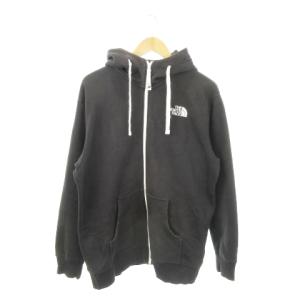 リアビュー フルジップ フーディ スウェット 長袖 裏起毛 ロゴ アウトドア L 黒 ブラック NT11530