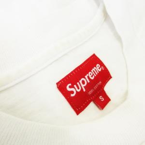 Supreme 18AW Tシャツ パネルストライプ S ホワイト