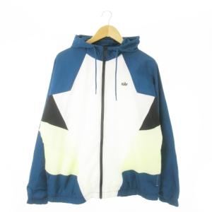 ヘリテージウィンドランナー ウインドブレーカー ジップアップ フーディ 切替 配色 ロゴ スポーツ L