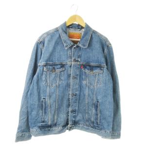 デニム ジャケット ウォッシュ加工 XL ブルー